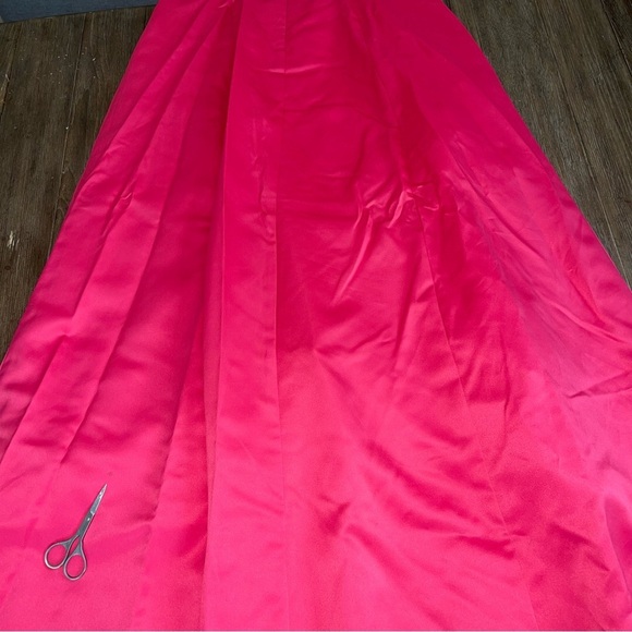 Vintage Morgan & Co Babydoll Strapless Prom Gown Women’s 8/10 Hot Pink Y2K - Picture 11 of 14